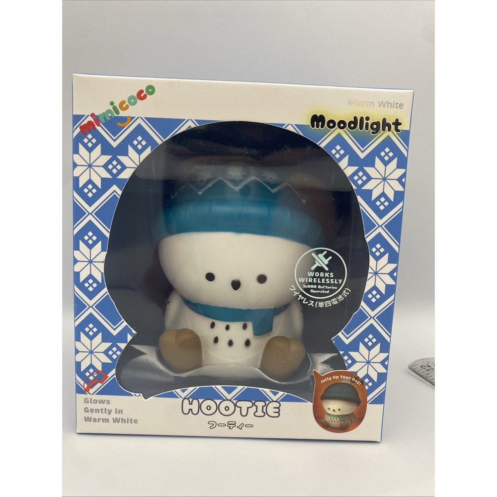 Mood Light Hootie Snow Owl Kids Night Light Winter Warm White Light‎ Batteries